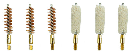 KleenBore 9-SET Handgun Cleaning Set .38/.357/9mm Bronze Brush & Mop 6-Pc #8-32 Thread