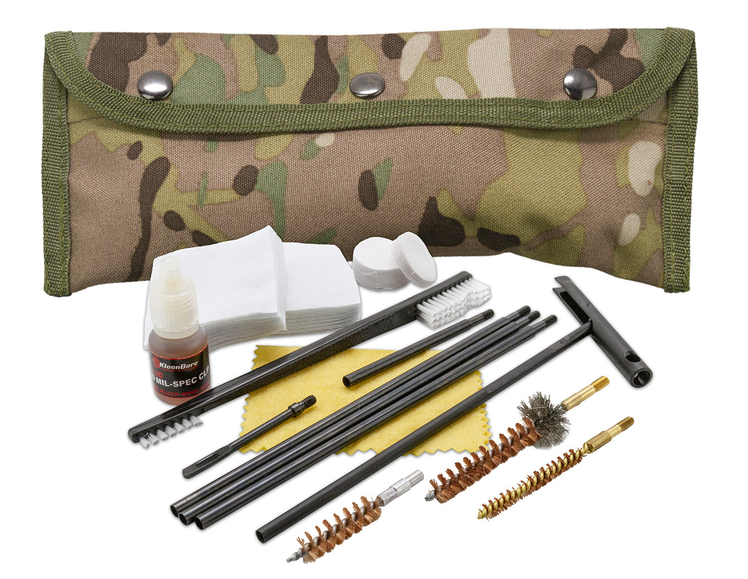 KleenBore POU303MC Multi-Cal Modular Field Cleaning Kit Multi-Cam Nylon Pouch