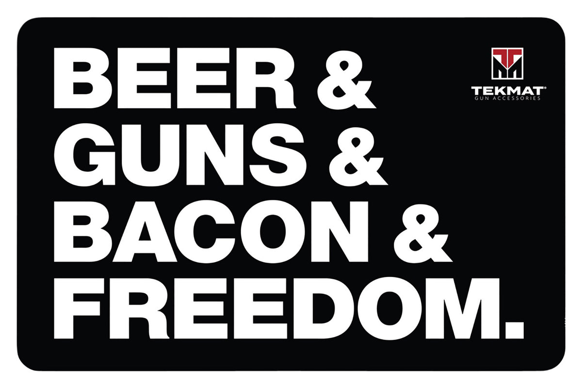 TekMat TEKR17BGBF Beer Guns Bacon Freedom Gun Cleaning Mat 11x17 Inch Rubber