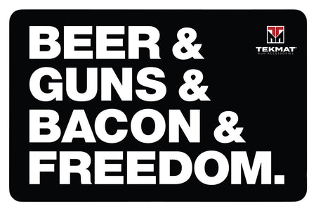 TekMat TEKR17BGBF Beer Guns Bacon Freedom Gun Cleaning Mat 11x17 Inch Rubber