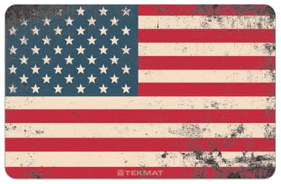 TekMat TEKR17USFLAG01 American Flag Cleaning Mat Red/White/Blue 11"x17" Rubber