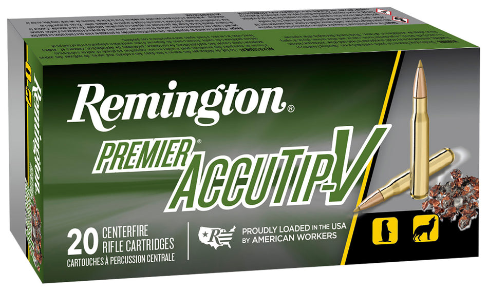 Remington .224 Valkyrie 21202 Premier AccuTip-V Boat Tail 60 Grain