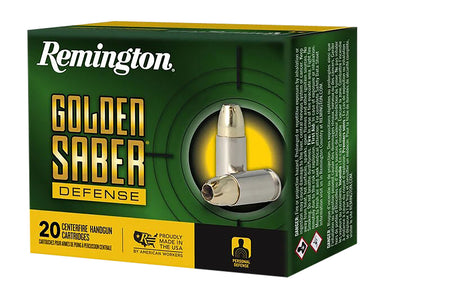 Remington 10mm Auto R21369 Golden Saber Brass Jacket Hollow Point 180 Grain