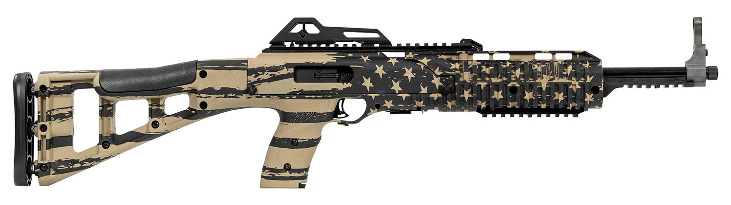 Hi-Point 995TS 9mm Luger Carbine, 16.5" Barrel, 10+1 Capacity, FDE American Flag Skeletonized Stock