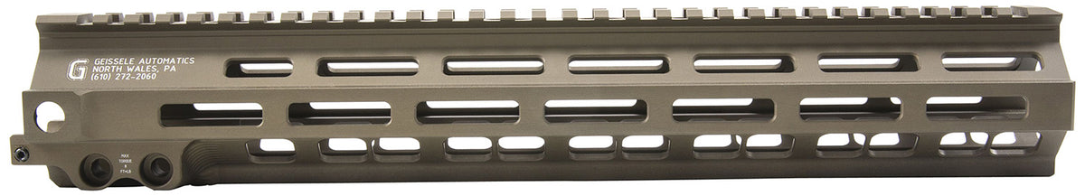 Geissele 05285S SMR MK8 M-LOK 13.50" Desert Dirt Aluminum Handguard with Barrel Nut