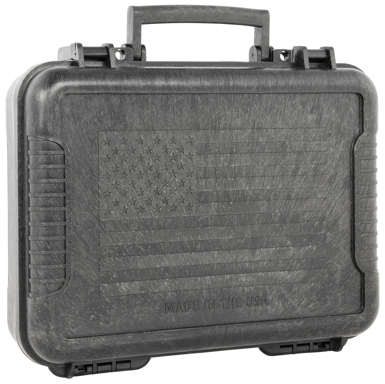 Outdoor Connection Injected Molded Pistol Case 11" Black w/US Flag Polypropylene