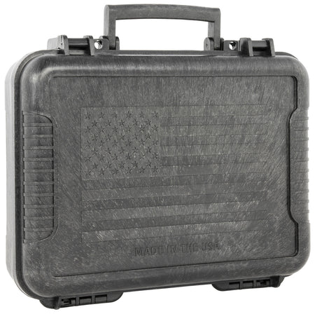 Outdoor Connection Injected Molded Pistol Case 11" Black w/US Flag Polypropylene