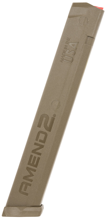 Amend2 A2-Stick Glock Pattern 34-Round 9mm Luger Magazine FDE Polymer