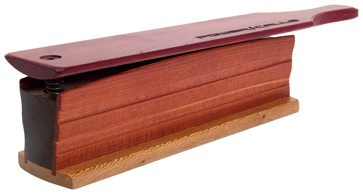 Power Calls 24266 Force Double-Sided Turkey Box Call Cedar Walls Sycamore Base