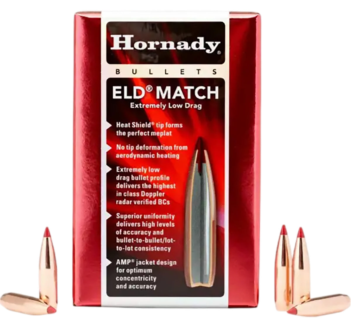 Hornady ELD Match 25 Cal .257 Diameter 134 Grain Bullets 100 Count Box