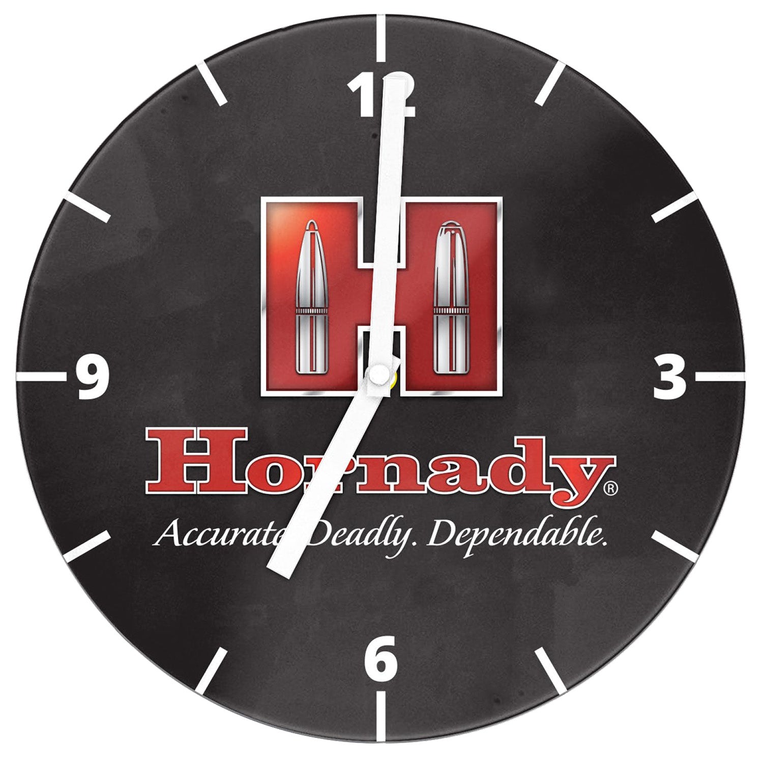 Hornady Branded H Clock Black Red 18.70 Inch