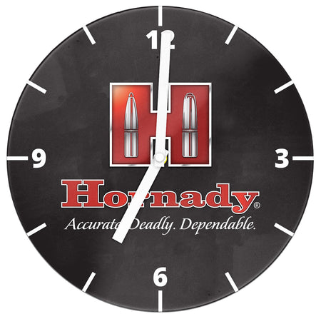 Hornady Branded H Clock Black Red 18.70 Inch