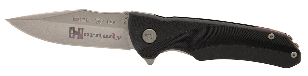 Hornady 99143 Folding Pocket Knife 420HC Stainless Steel Blade Black Glass-Filled Nylon Handle Deep Pocket Clip