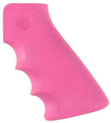 Hogue Pink Over Molded Rubber AR-15 M16 Grip With Finger Grooves