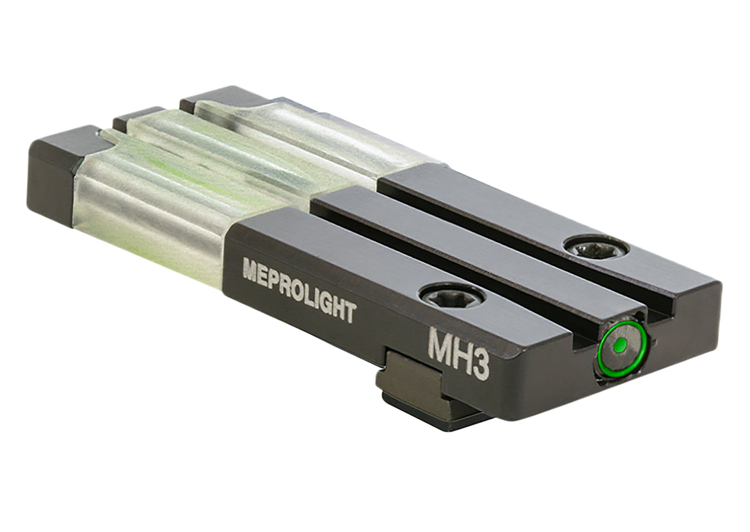 Meprolight 631023108 FT Bullseye Green Tritium Fiber Optic Rear Sight Dovetail Glock Gen 1-5 Except MOS