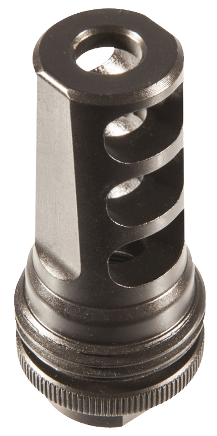 SilencerCo AC858 ASR 3-Port Muzzle Brake 3/4-24 Thread 338 Cal Black Steel