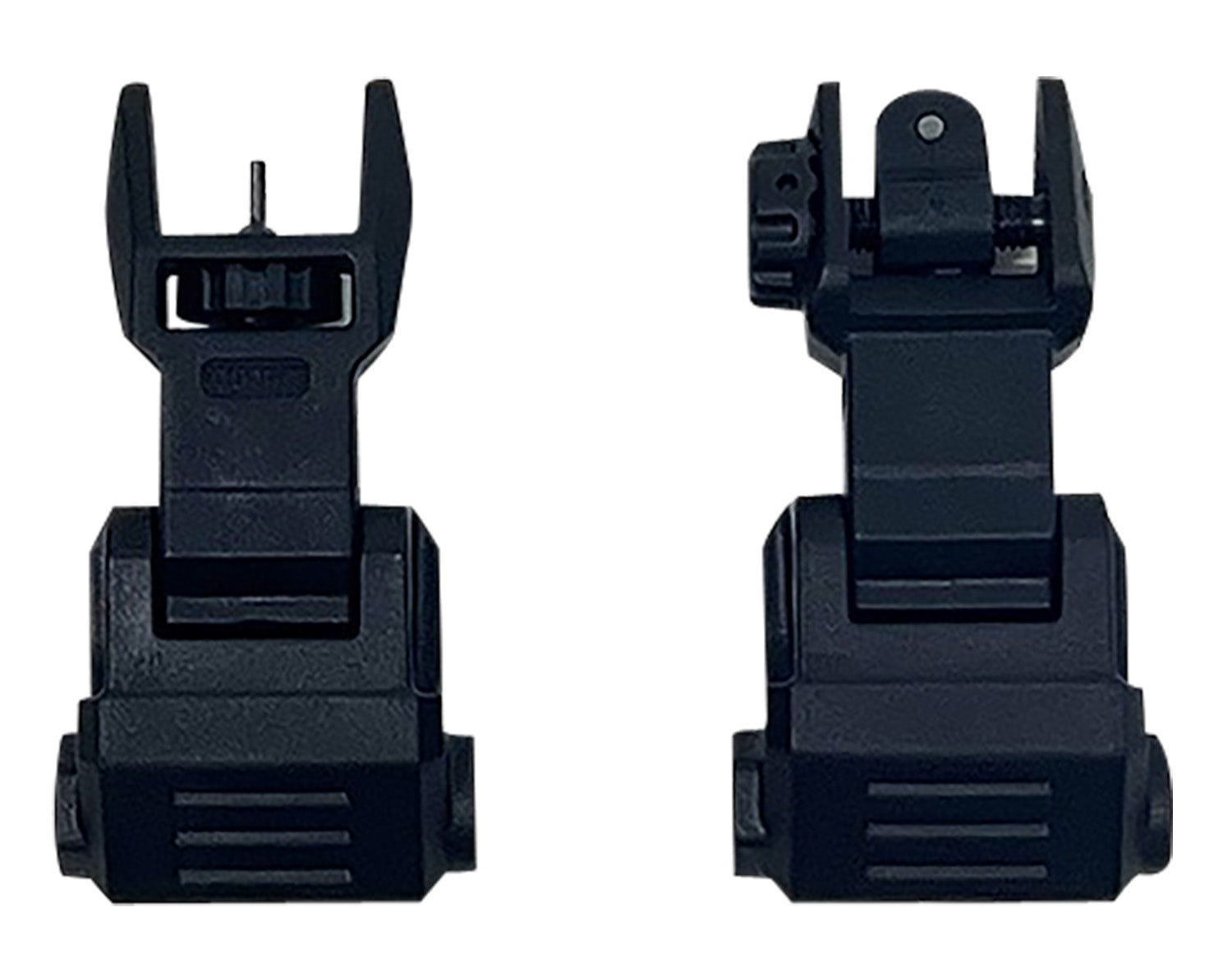 NcStar High Profile Polymer Flip-Up Iron Sight Set Black Dual Aperture Picatinny Rail