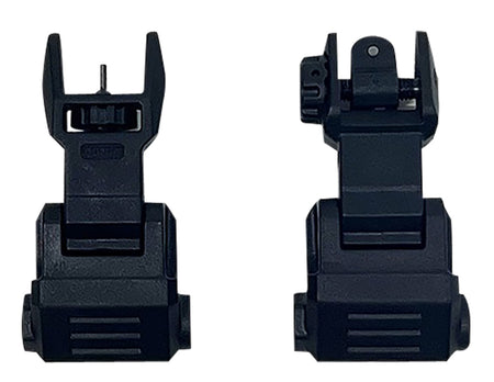 NcStar High Profile Polymer Flip-Up Iron Sight Set Black Dual Aperture Picatinny Rail