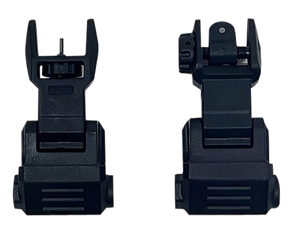 NcStar High Profile Polymer Flip-Up Iron Sight Set Black Dual Aperture Picatinny Rail