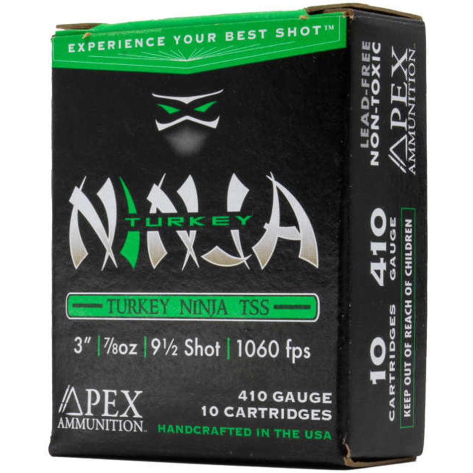 Apex .410 Bore Shotgun Shells Turkey Ninja TSS #9.5 7/8 oz 3 in