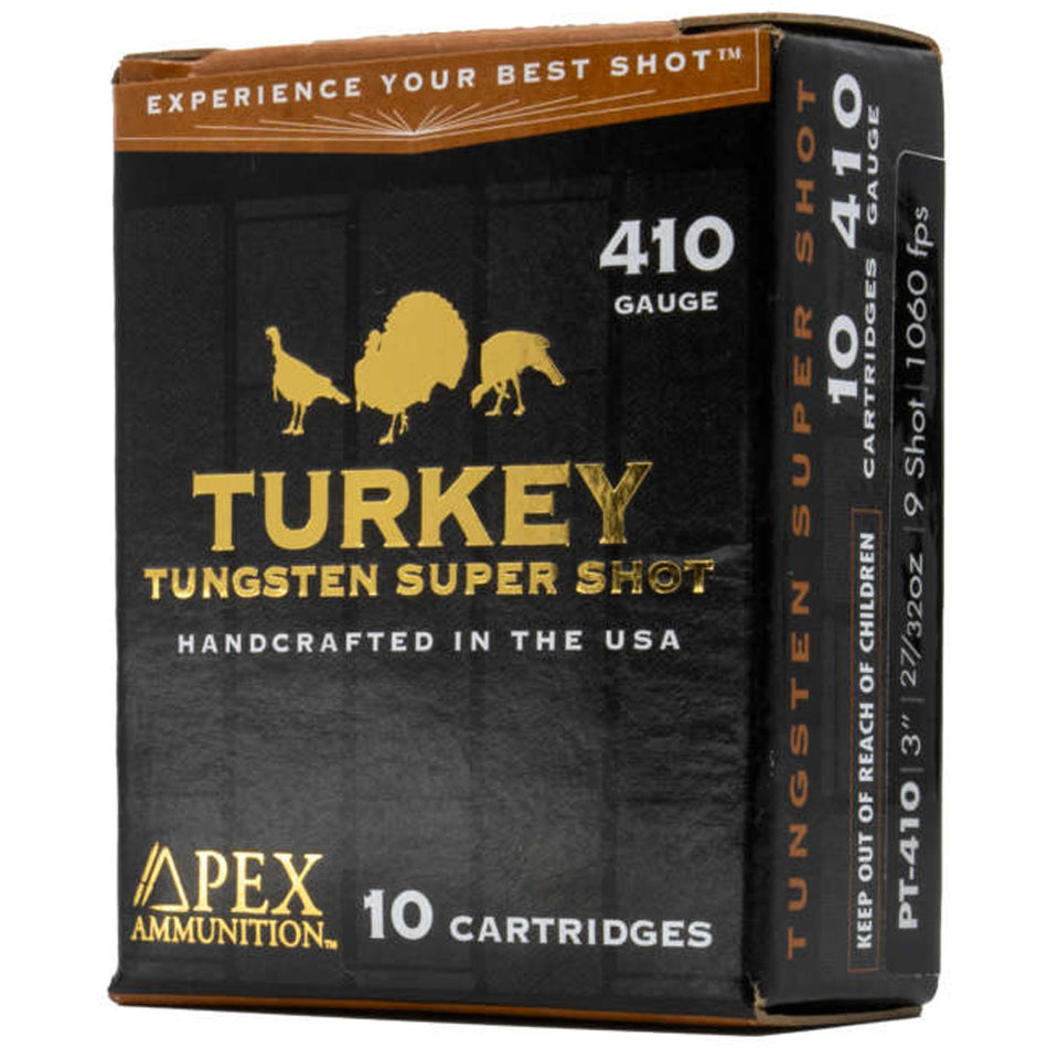 Apex .410 Bore Shotgun Shells Turkey TSS #9.5 27/32 oz 3 in