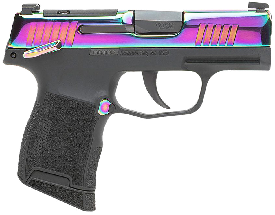 SIG SAUER P365 Micro-Compact .380 ACP Pistol, 10+1, Rainbow Titanium Slide