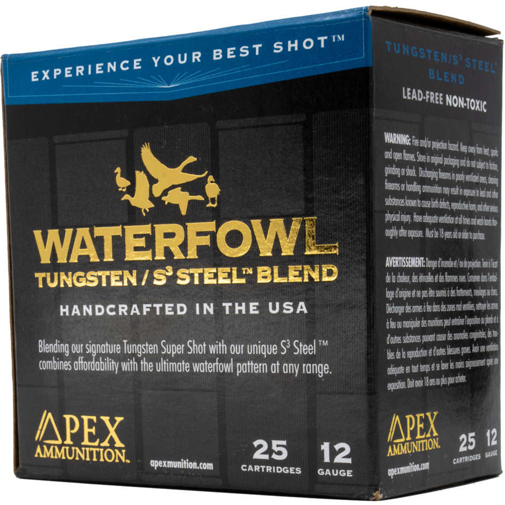 Apex 12 Gauge Shotgun Shells Waterfowl TSS/S3 Steel Blend #2 / 7.5 1-5/16 oz 3 in