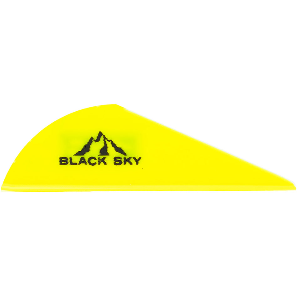 Bohning Black Sky Vane Neon Yellow 2" 36-Count Pack