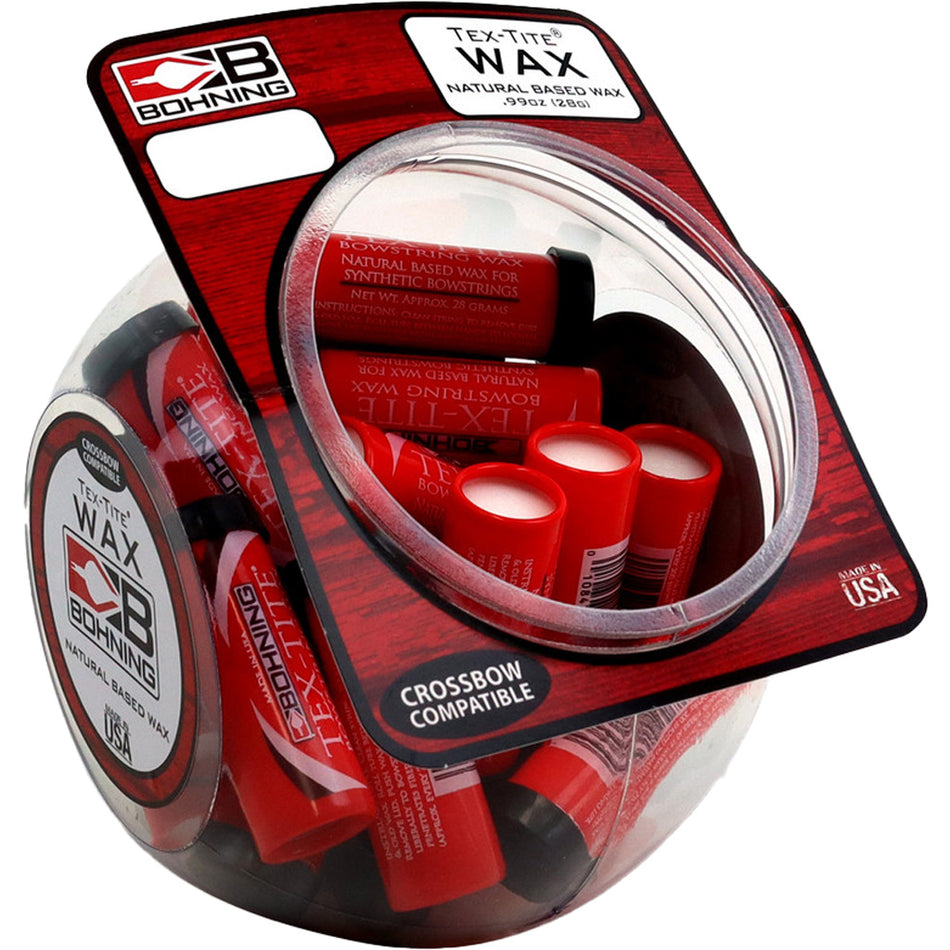 Bohning Tex-Tite Bowstring Wax 24-Tube Fishbowl Counter Display