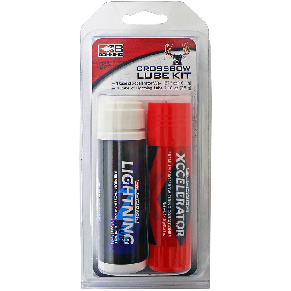 Bohning Crossbow Lube Kit Lightning Lube and Xccelerator Wax Combo