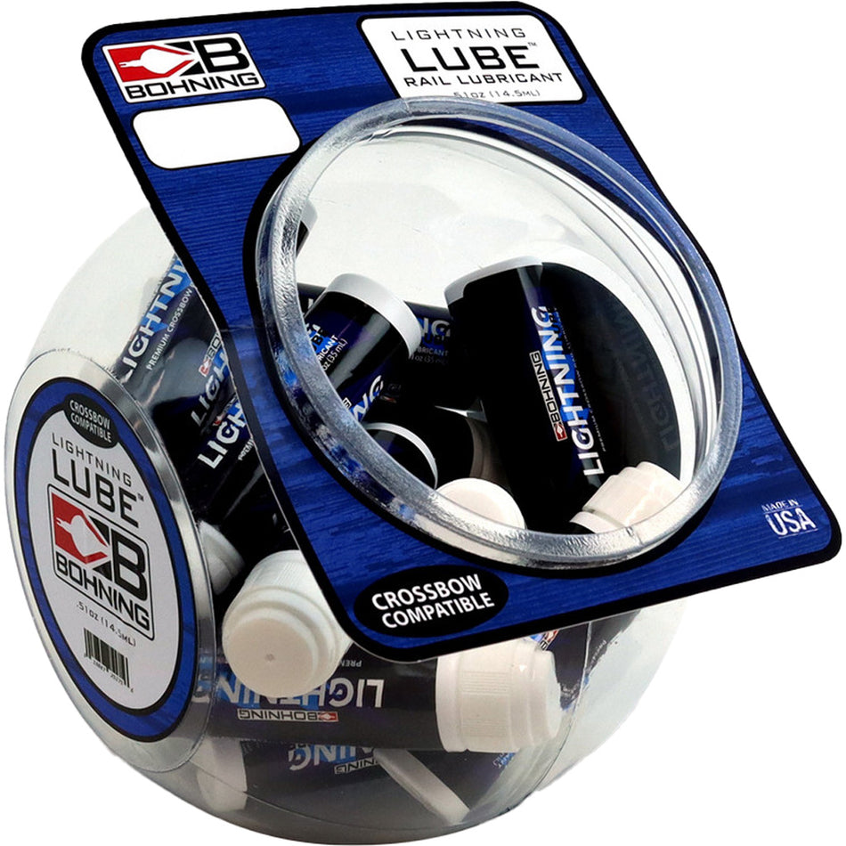 Bohning Lightning Lube Crossbow Rail Lube 16-Tube Fishbowl Display