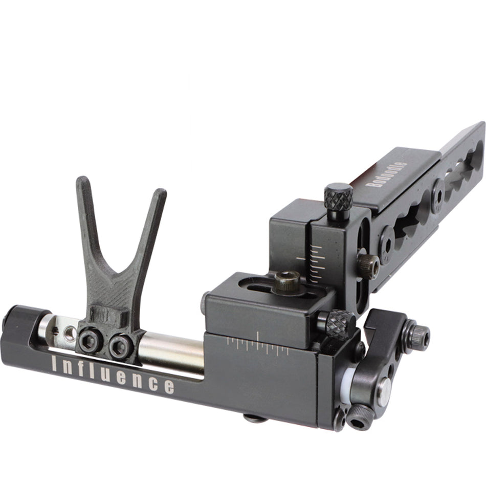 Specialty Archery Influence LH Arrow Rest Deluxe Kit w/Long Bar and Double Berger Hole