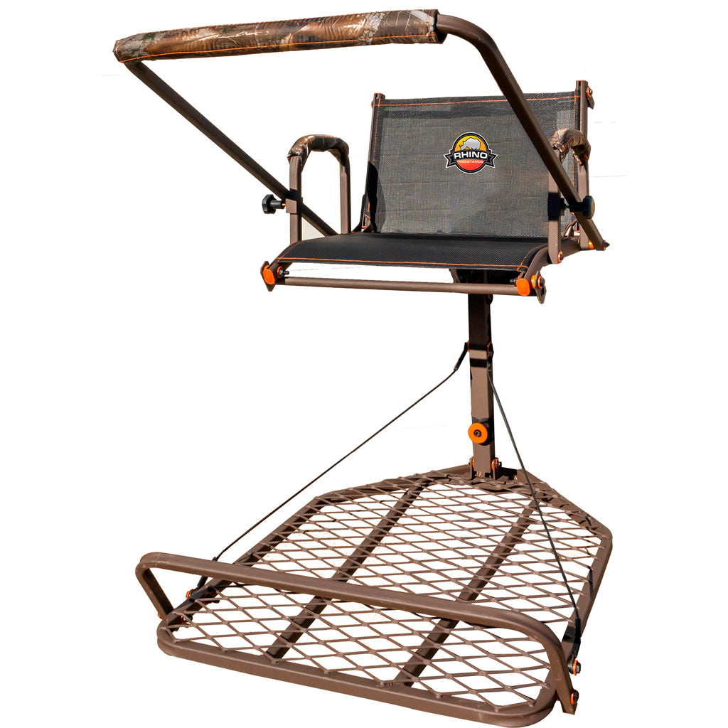 Rhino Hang-On Treestand with Padded Armrest and Shooting Rail