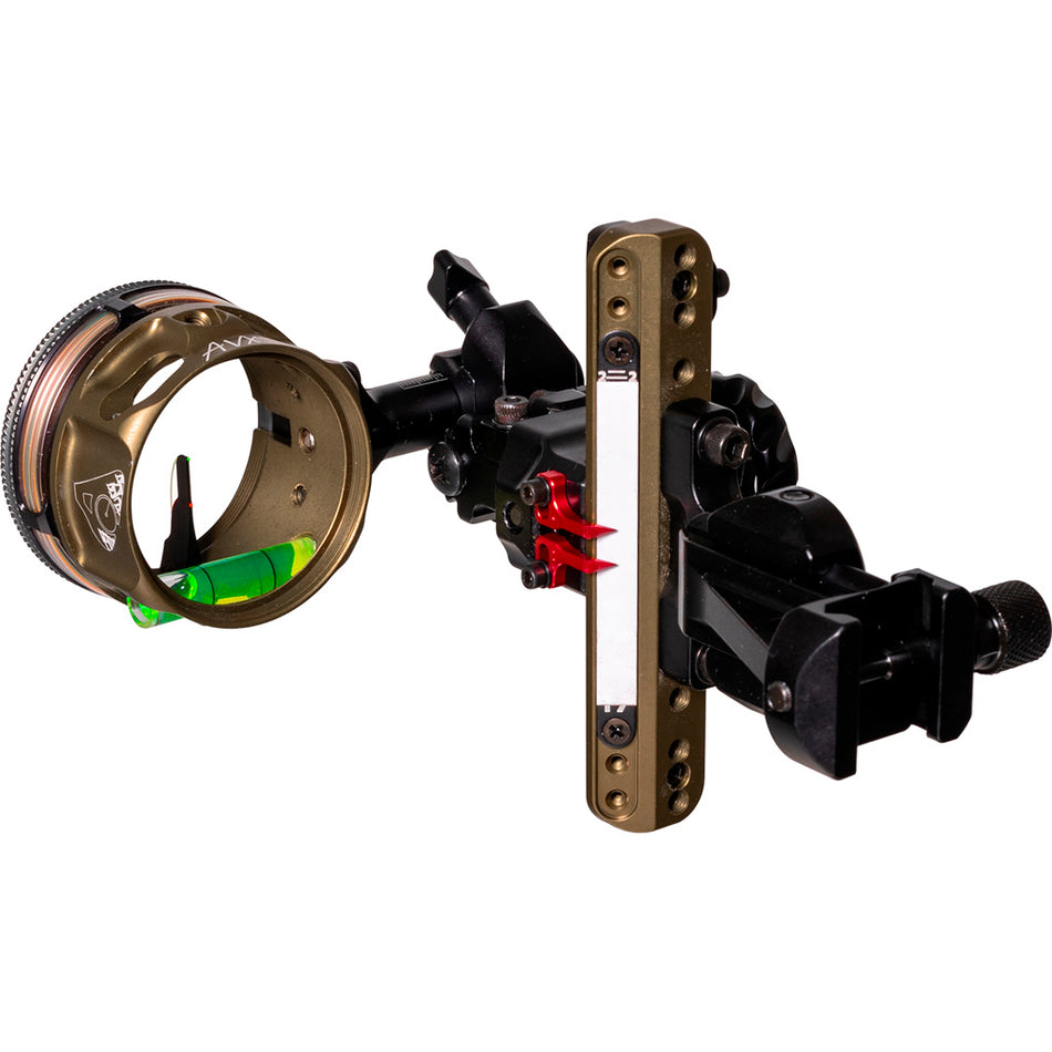Axcel LANDSLYDE Picatinny Slider Bow Sight Tac. BH AVX-41 Ranger DBL Pin .010 Gr./Red Fiber