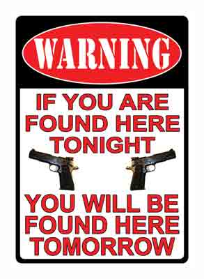 Rivers Edge Warning If You're Found Here 12"x17" Tin Sign