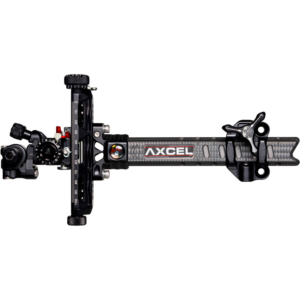 Axcel Achieve XP Pro Carbon Bar Compound Archery Sight Black/Black 6 in. Left Hand