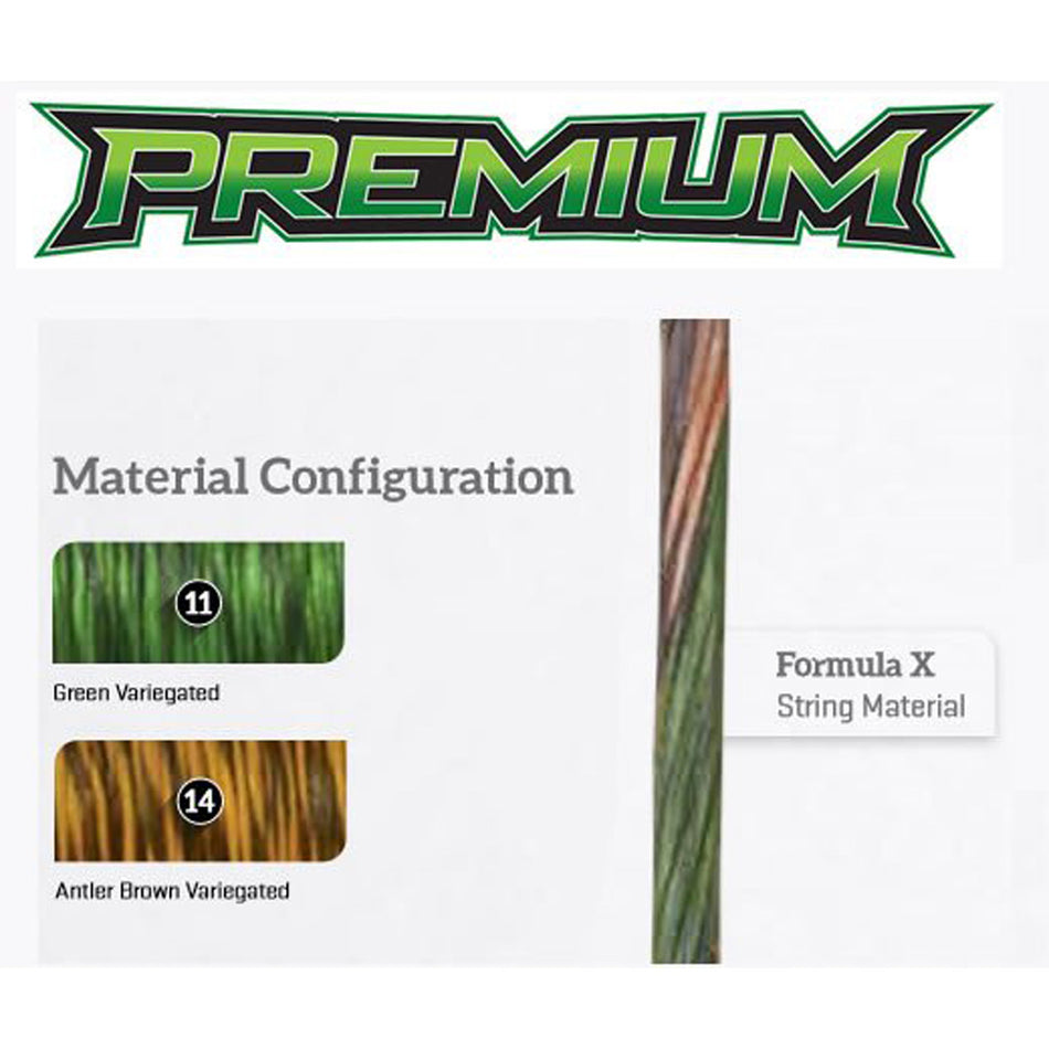 Mathews V3X 29 FirstString Premium String Set - Green and Antler Brown