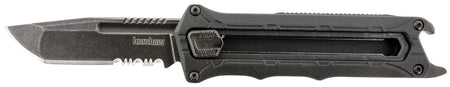 Kershaw Interstellar 1195 OTF 2.70" Tanto Partially Serrated Blackwash 8Cr13MoV Blade, Glass-Filled Nylon Handle w/Bottle Opener & Pocket Clip