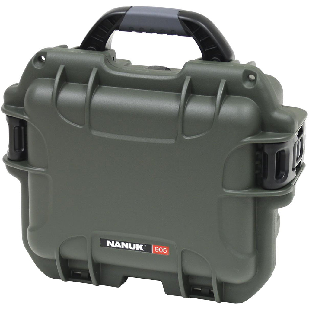 Nanuk Olive Pistol Hard Case with Foam Insert 9.4 x 7.4 x 5 in.
