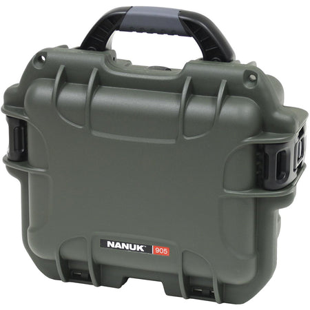 Nanuk Olive Pistol Hard Case with Foam Insert 9.4 x 7.4 x 5 in.