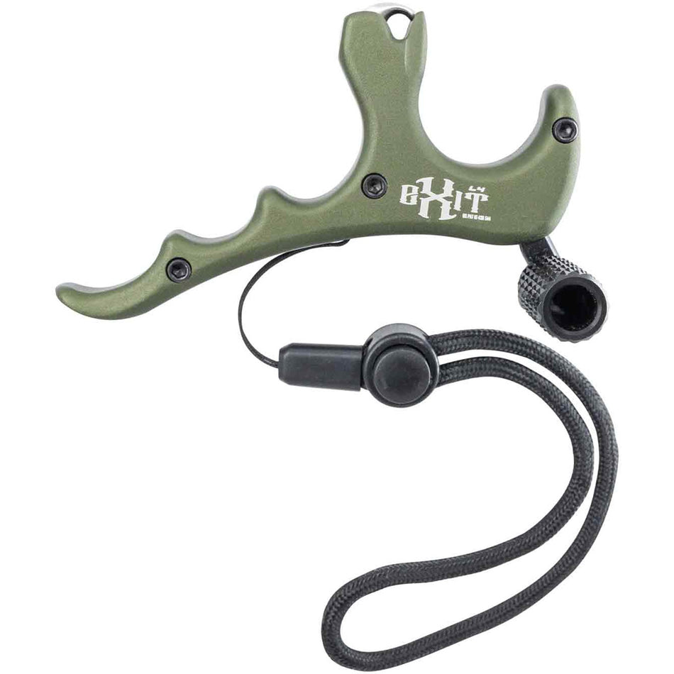 B3 Exit L4 Release Aid, 4 Finger, OD Green, with Lanyard