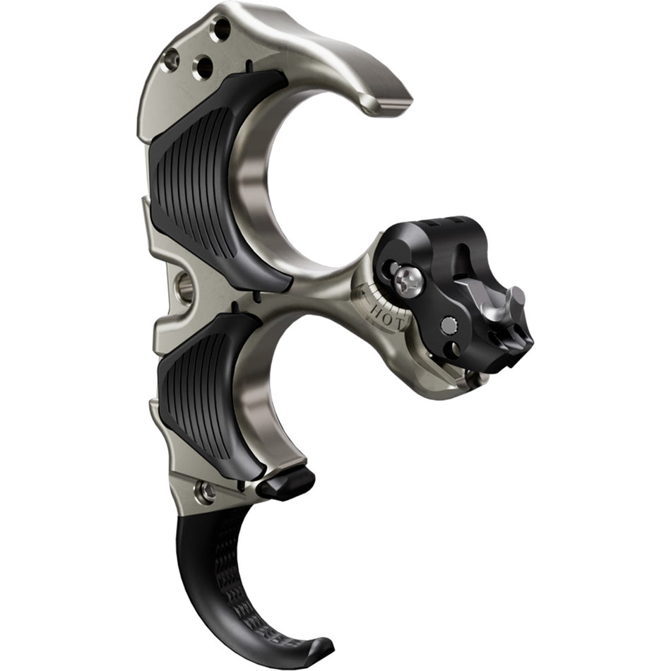 Tru Ball Aileron HBC Flex Release Aid, 3 Finger, Black and Quick Silver Brass, Medium