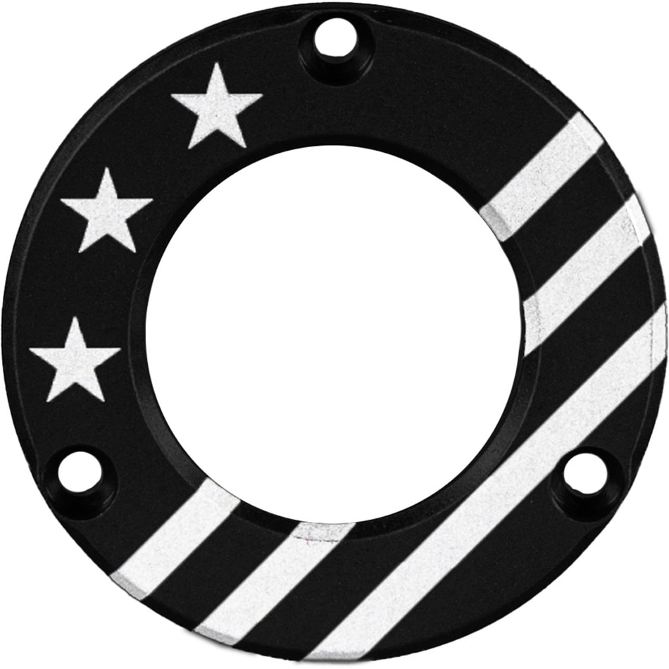 Axcel Driver Black Hubcap Disc Made In USA Patriotic Theme