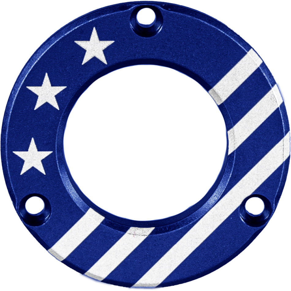 Axcel Driver Blue Hubcap Disc Made In USA Patriotic Theme