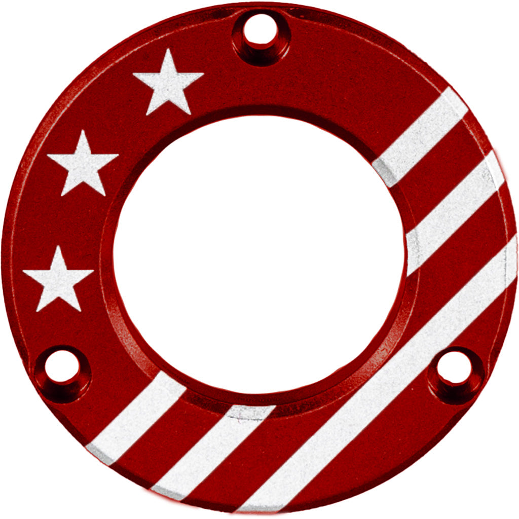 Axcel Driver Red Hubcap Disc Made In USA Patriotic Theme
