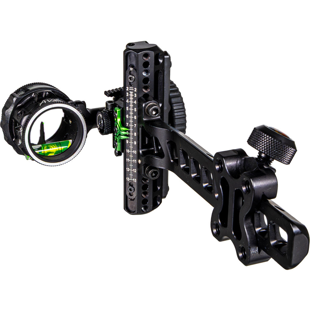 Axcel Driver Plus Archery Slider Sight AVX-31 Scope Stealth Black .019 Green Fiber 1-Pin RH