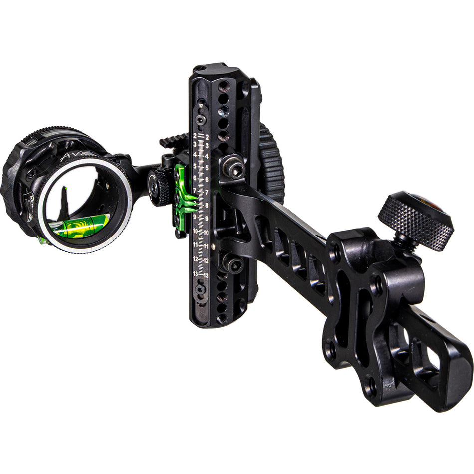 Axcel Driver Plus Archery Slider Sight AVX-31 Scope Stealth Black .019 Green Fiber 1-Pin RH