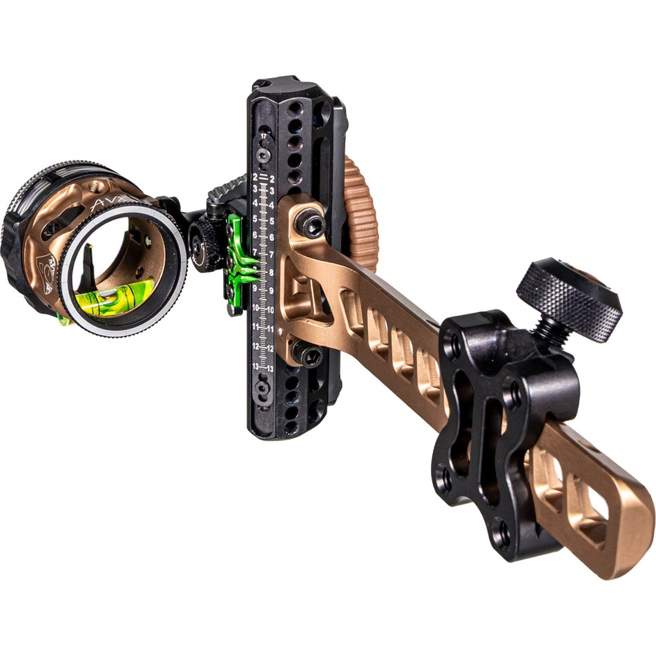 Axcel Driver Plus Archery Slider Sight AVX-31 Scope Coyote Tan .019 Yellow Fiber 1-Pin RH