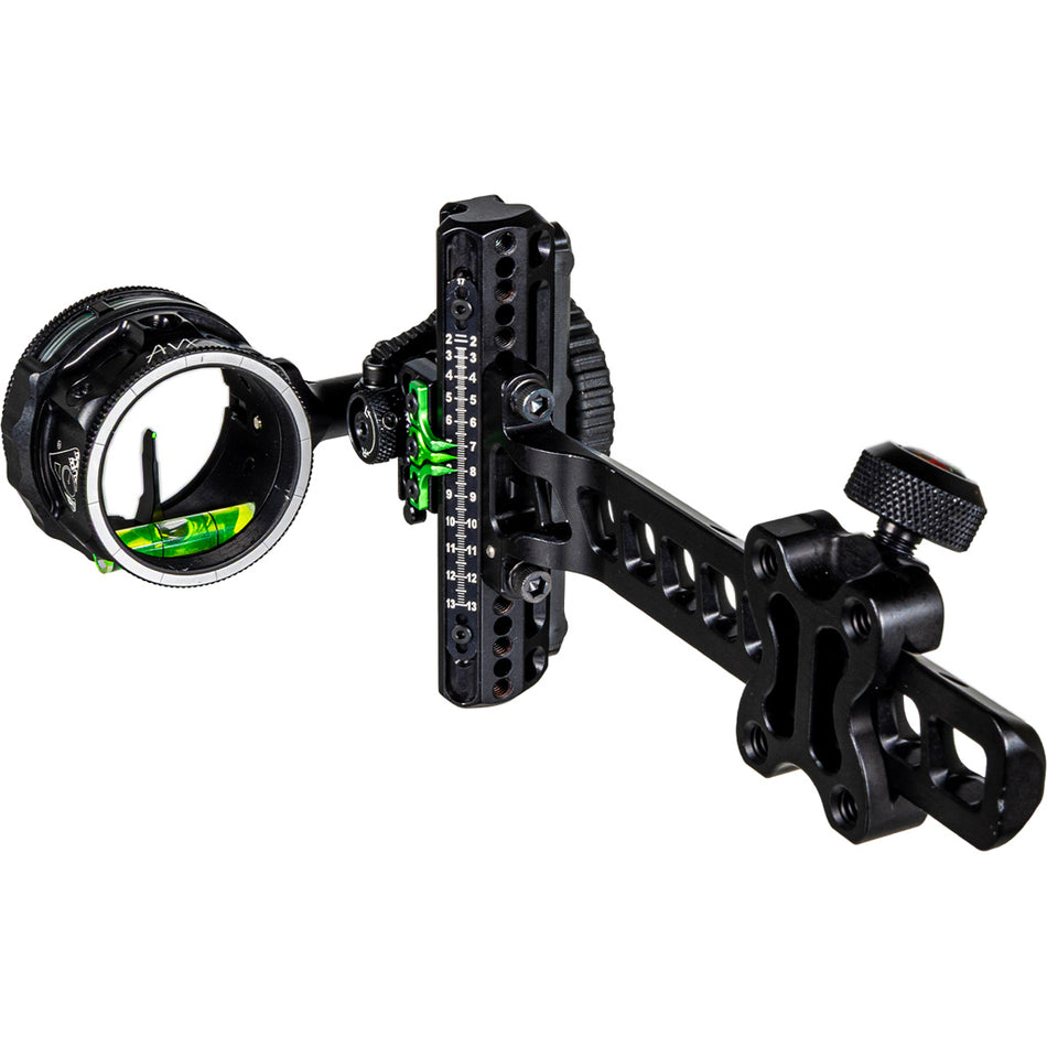 Axcel Driver Plus Archery Slider Sight AVX-41 Scope Stealth Black .019 Green Fiber 1-Pin RH