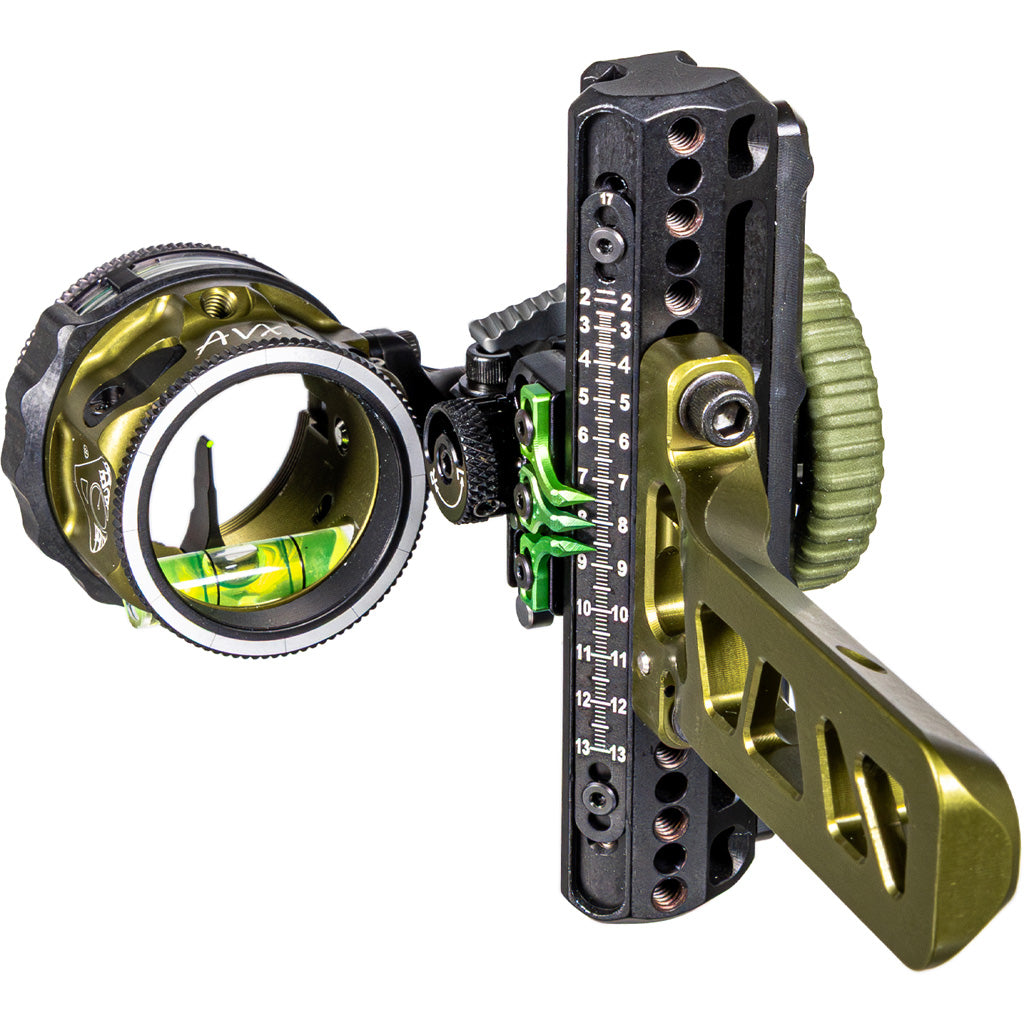 Axcel Driver Plus Archery Slider Sight AVX-31 Scope Tactical Black Bridge-Lock .019 Green Single Pin RH